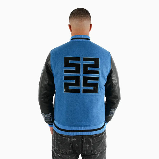 Men's Reflective Wool Varsity Jacket
