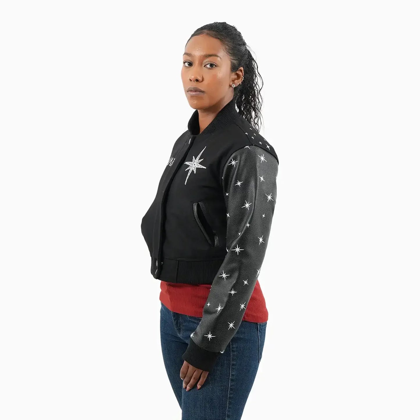 Women's Faded Wool Varsity Jacket