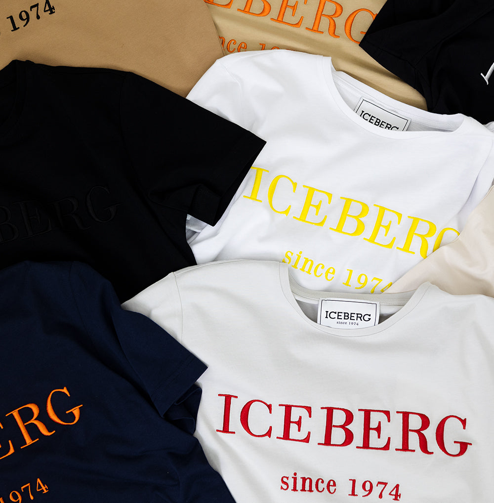 Iceberg clothing - tshirt white black blue chicago illinois with discount 