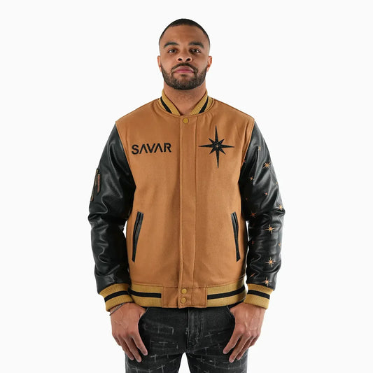 Men's Faded Wool Varsity Jacket