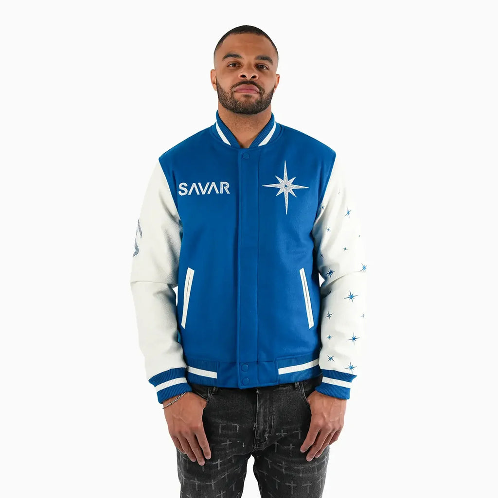 Men's Faded Wool Varsity Jacket