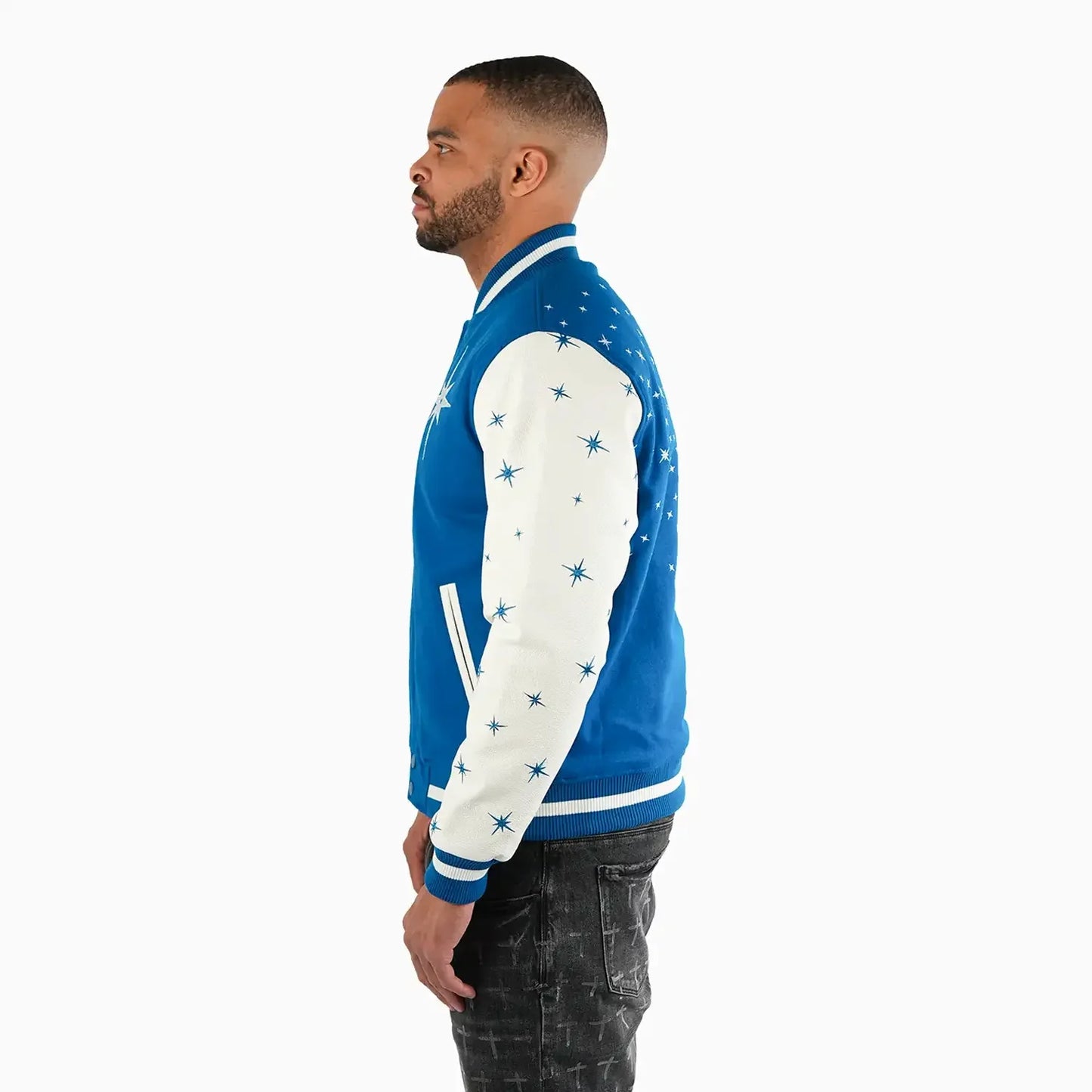 Men's Faded Wool Varsity Jacket