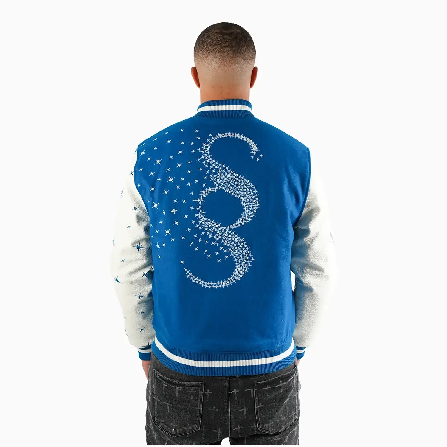 Men's Faded Wool Varsity Jacket