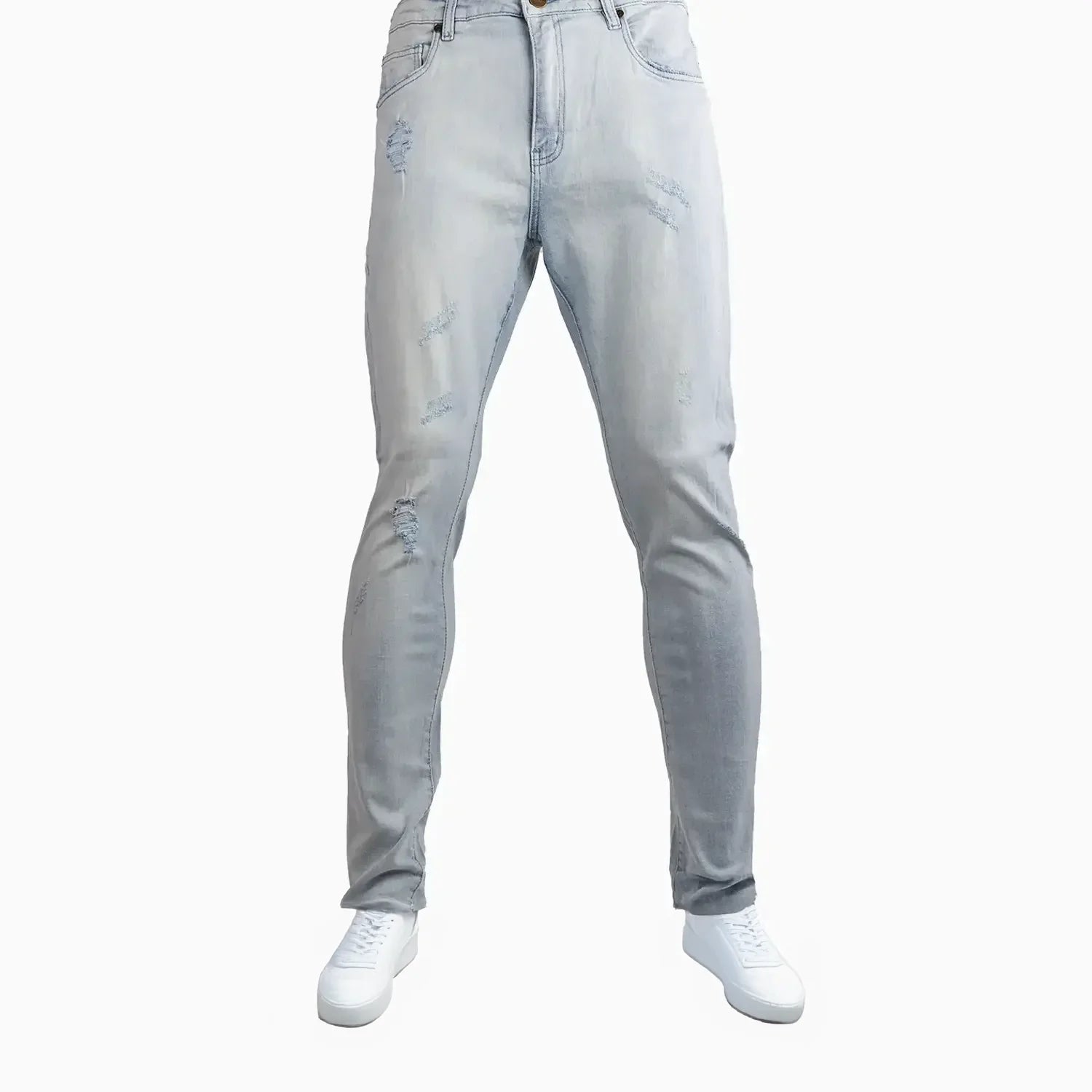 Men's Slim Fit Rips Jeans Pant Savar - Tops and Bottoms USA