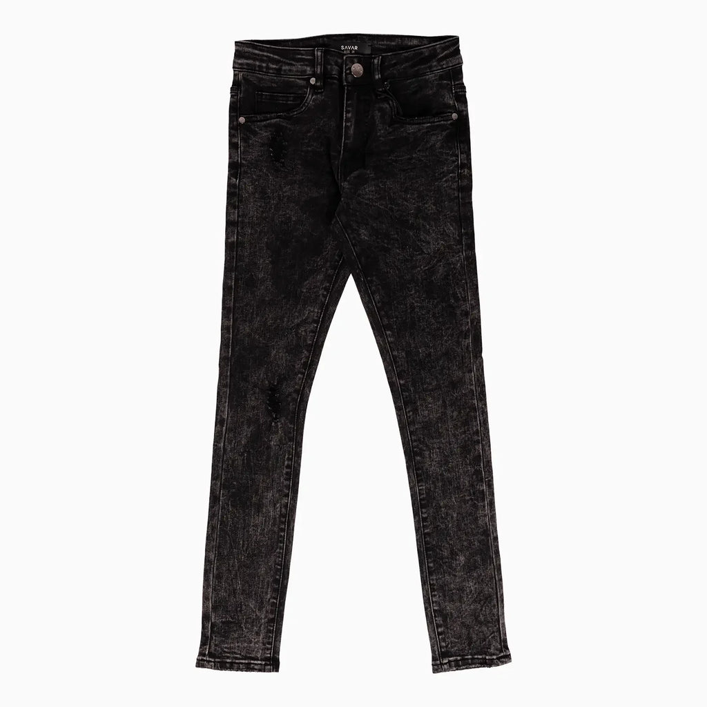 Men's Savar Rips Washed Jeans Pant Savar - Tops and Bottoms USA
