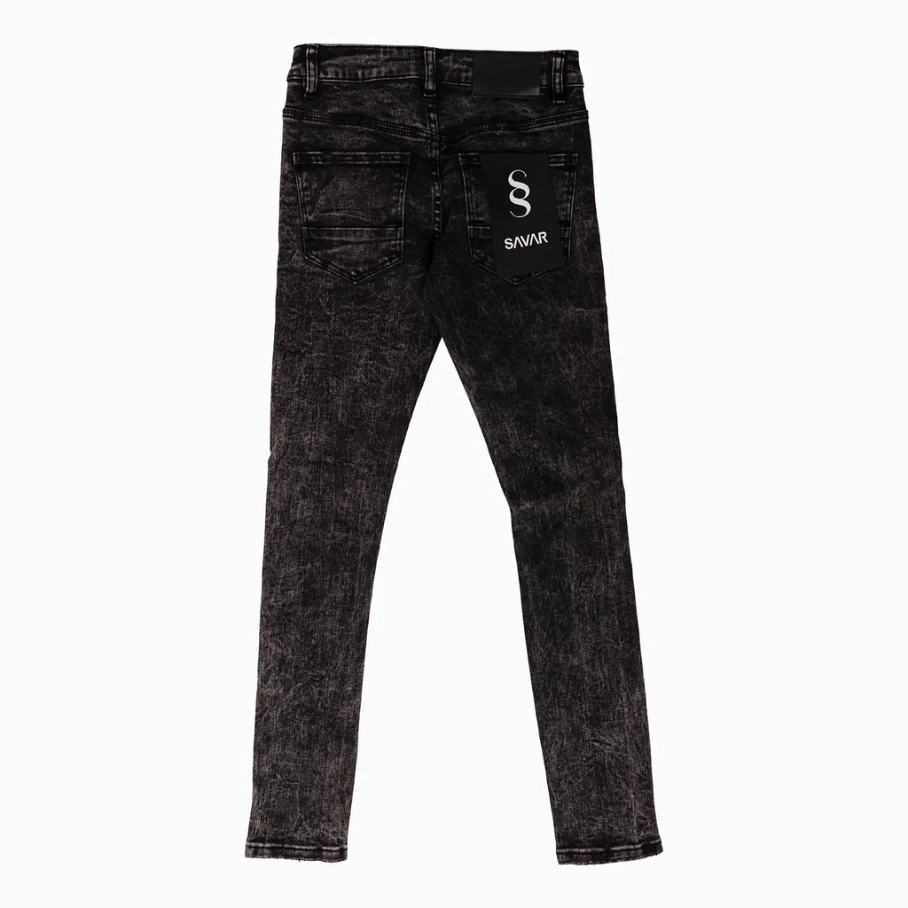 Men's Savar Rips Washed Jeans Pant Savar - Tops and Bottoms USA