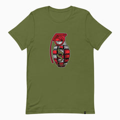 grenade-design-printed-crew-neck-olive-green-t-shirt-for-men-st102-327