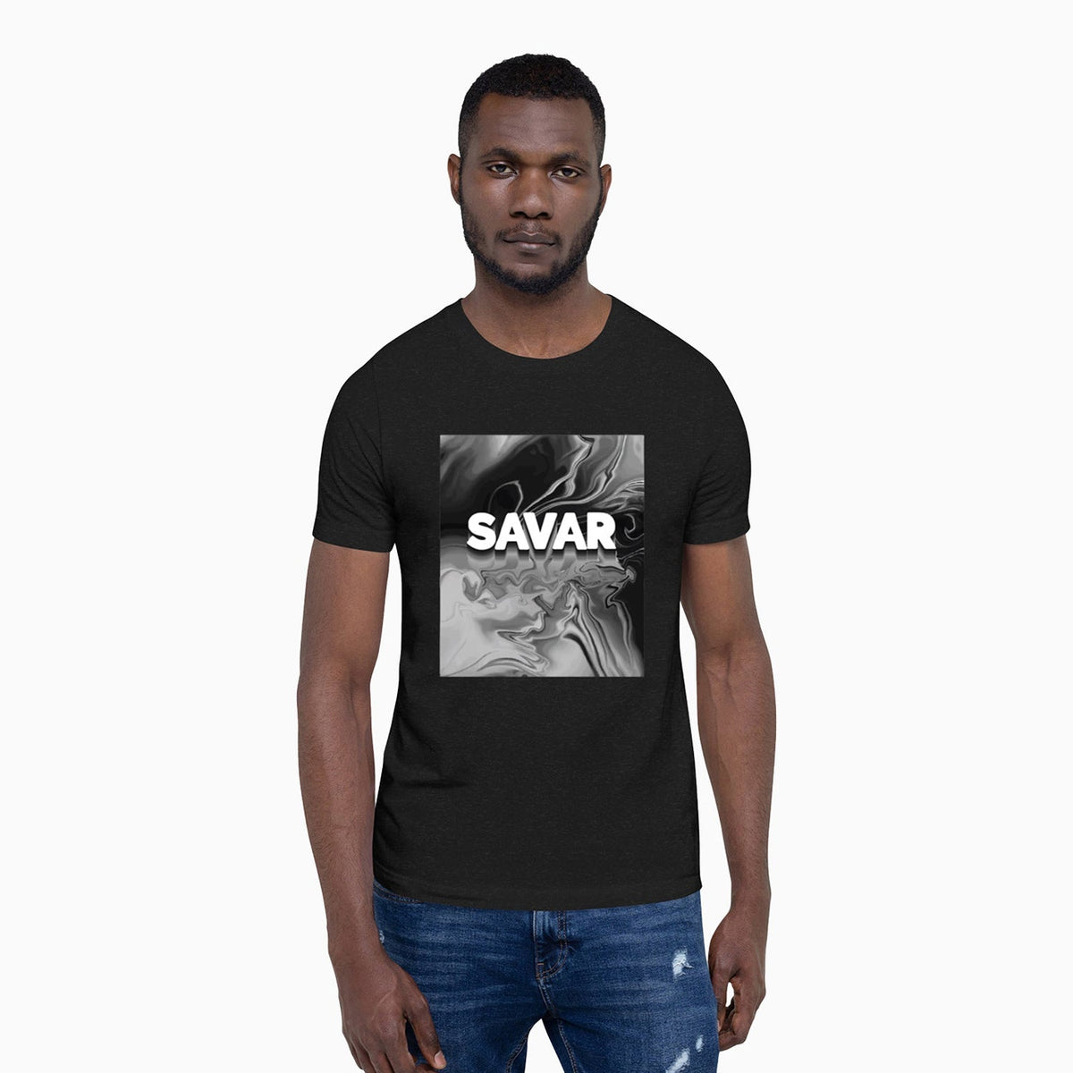 savar-mens-mosaic-design-printed-black-t-shirt-st201-010