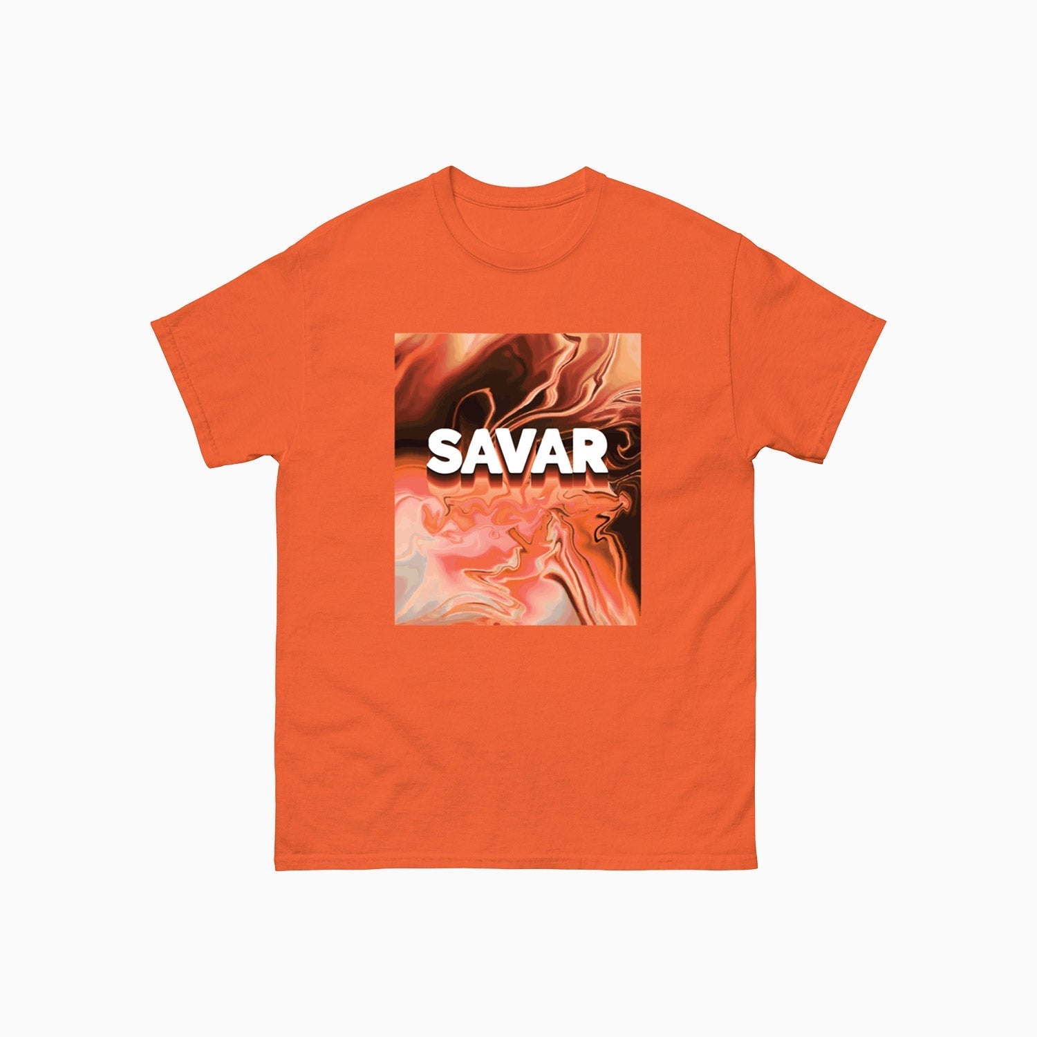 savar-mens-mosaic-design-printed-orange-t-shirt-st203-852