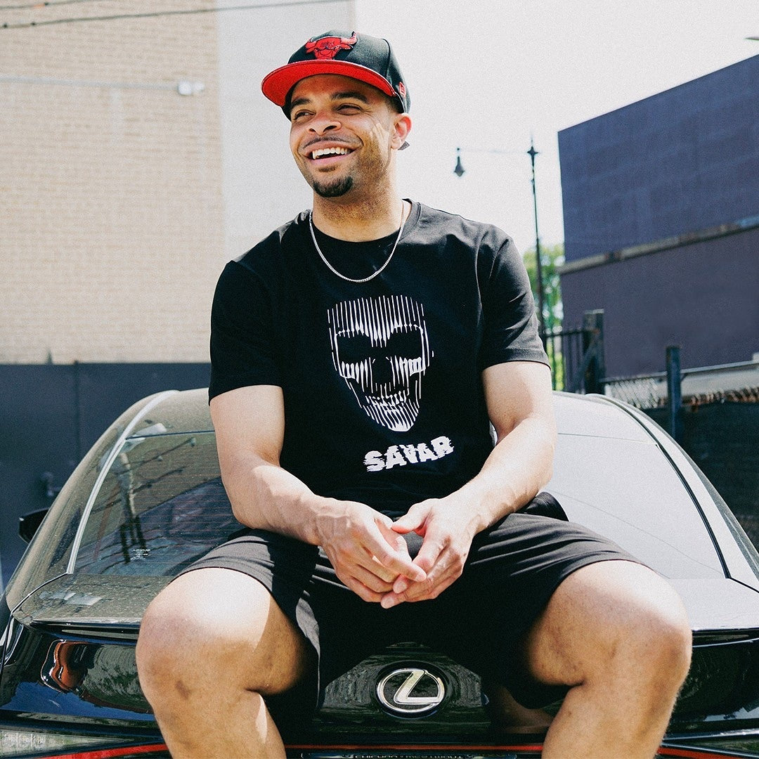 Men's Skull Screen Printed Short Sleeves T-Shirt