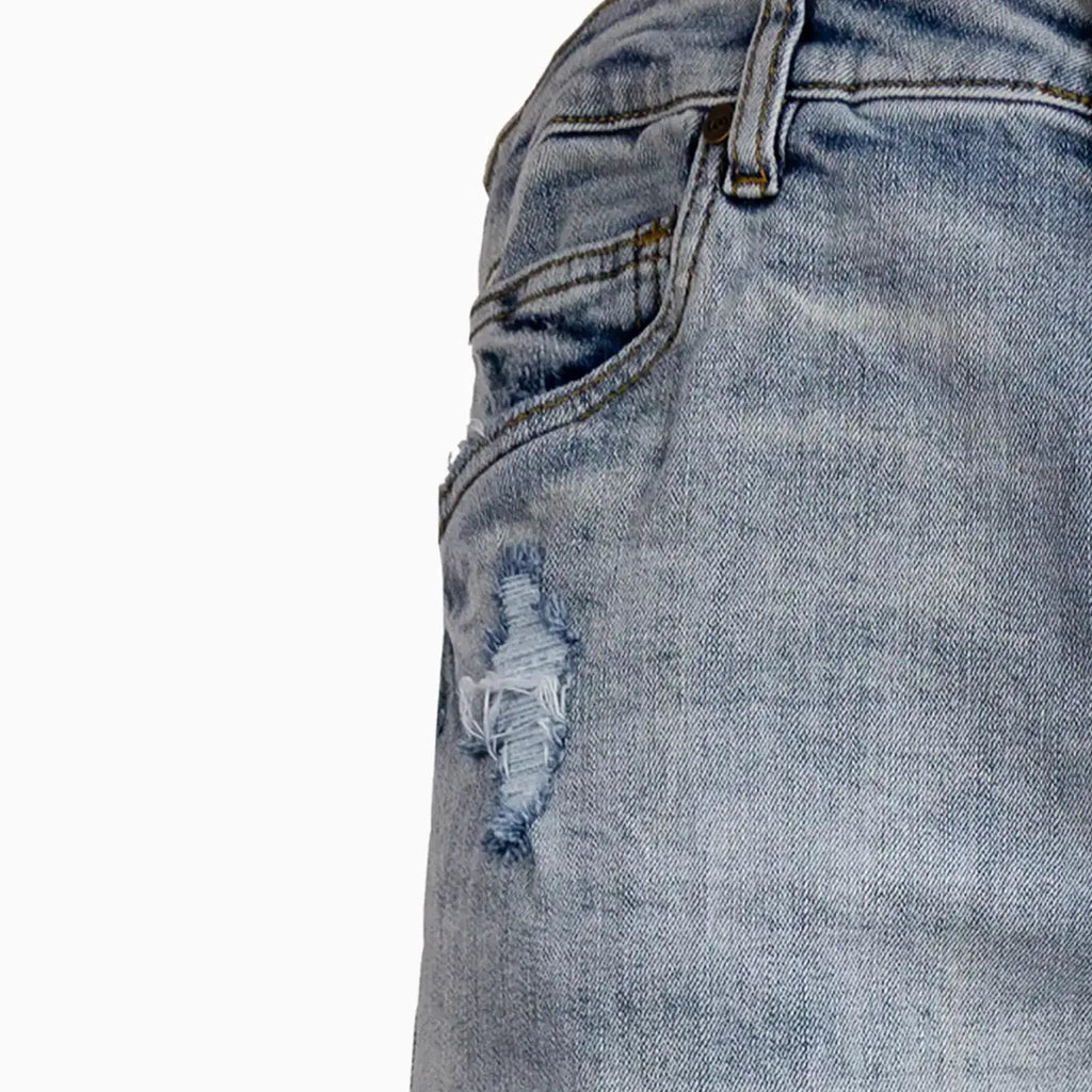 Men's Slim Fit Rips Denim Jeans Pant