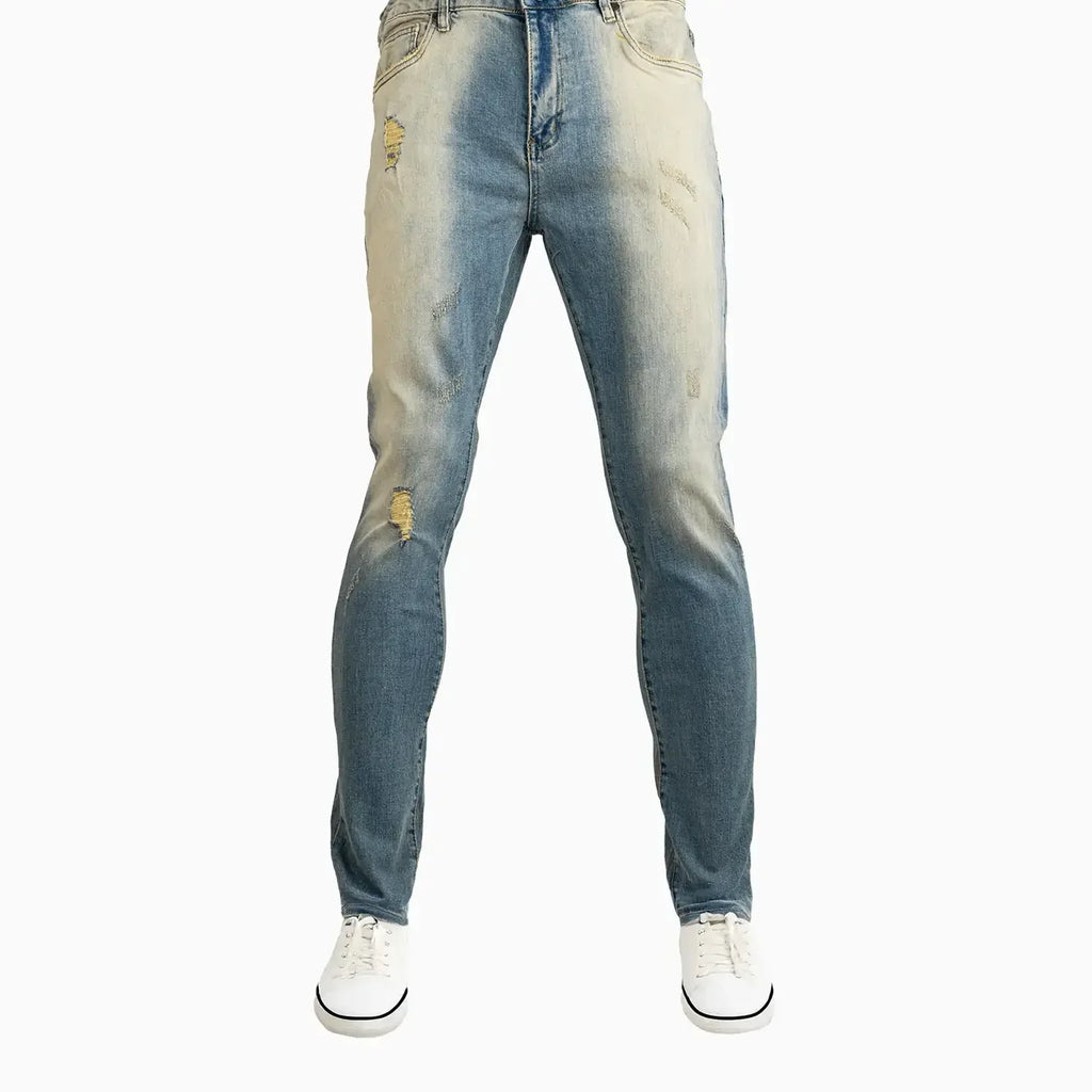 Men's Slim Fit Rips Vintage Jeans Pant