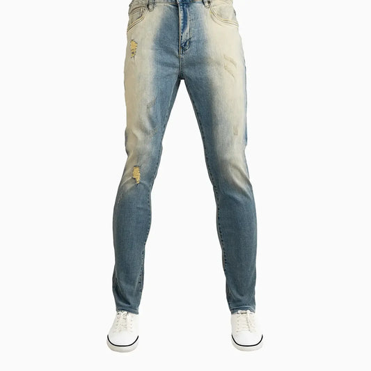 Men's Slim Fit Rips Vintage Jeans Pant