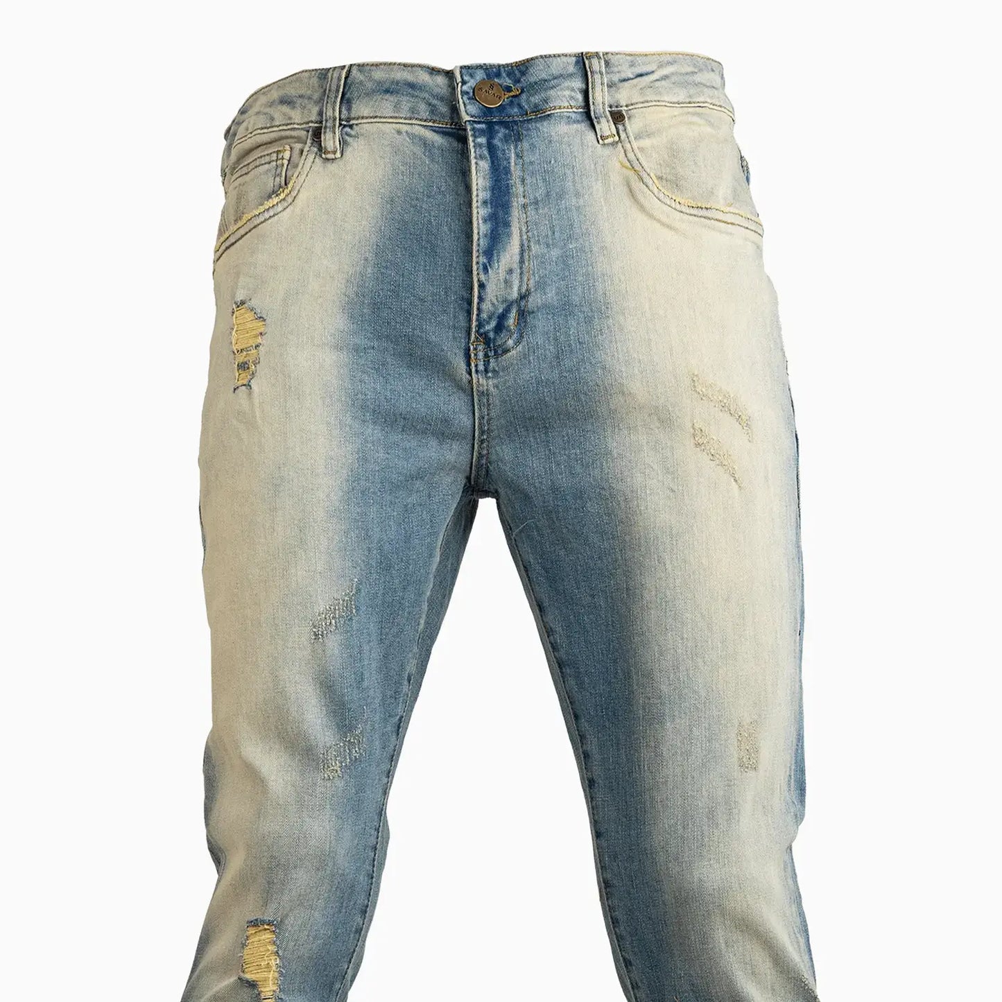Men's Slim Fit Rips Vintage Jeans Pant