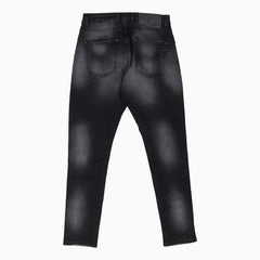 Men's Ribbed Black Wash Denim Pant - Tops & Bottoms USA