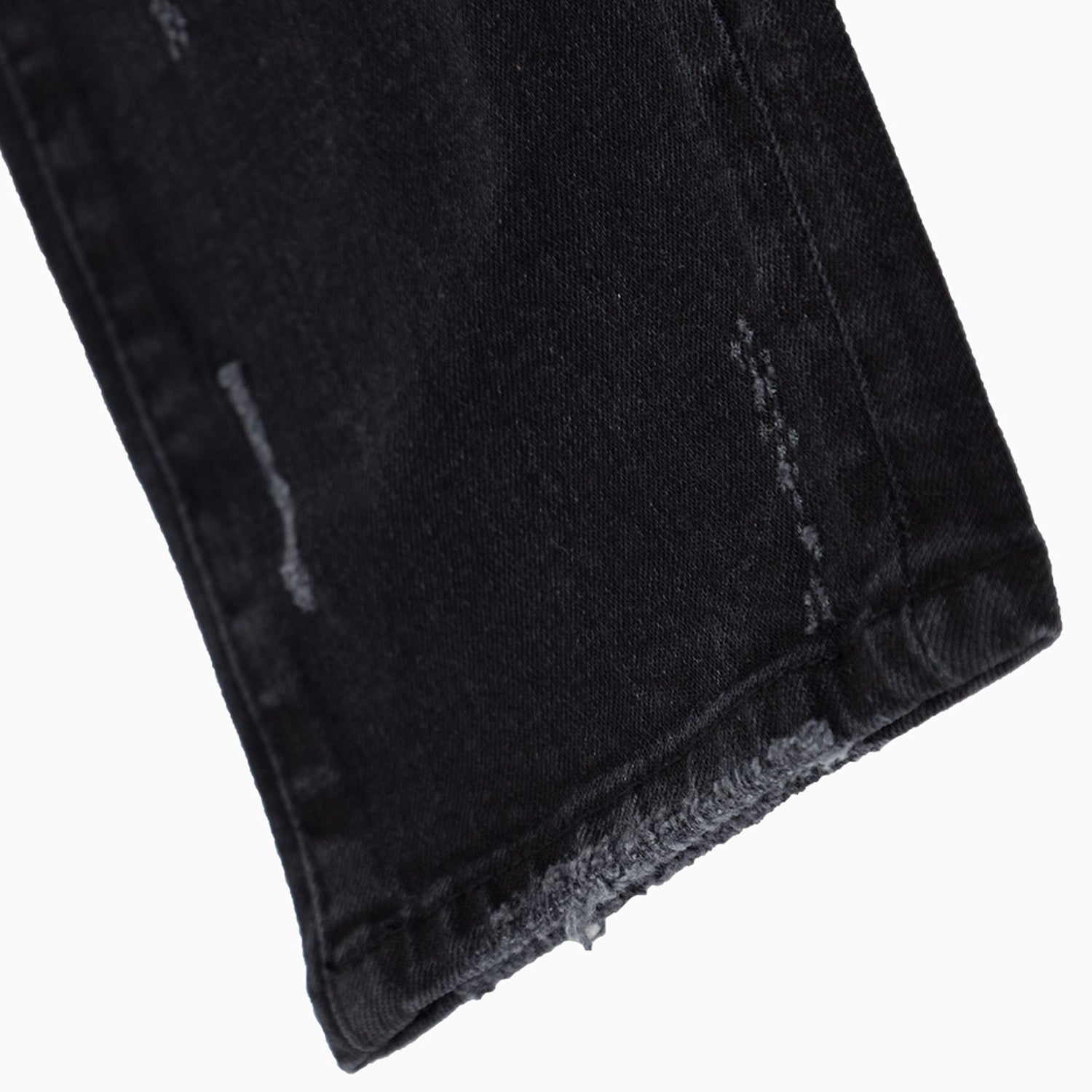 Men's Ribbed Black Wash Denim Pant - Tops & Bottoms USA