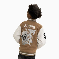 Kid's Skull Wool Varsity Jacket