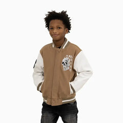 Kid's Skull Wool Varsity Jacket