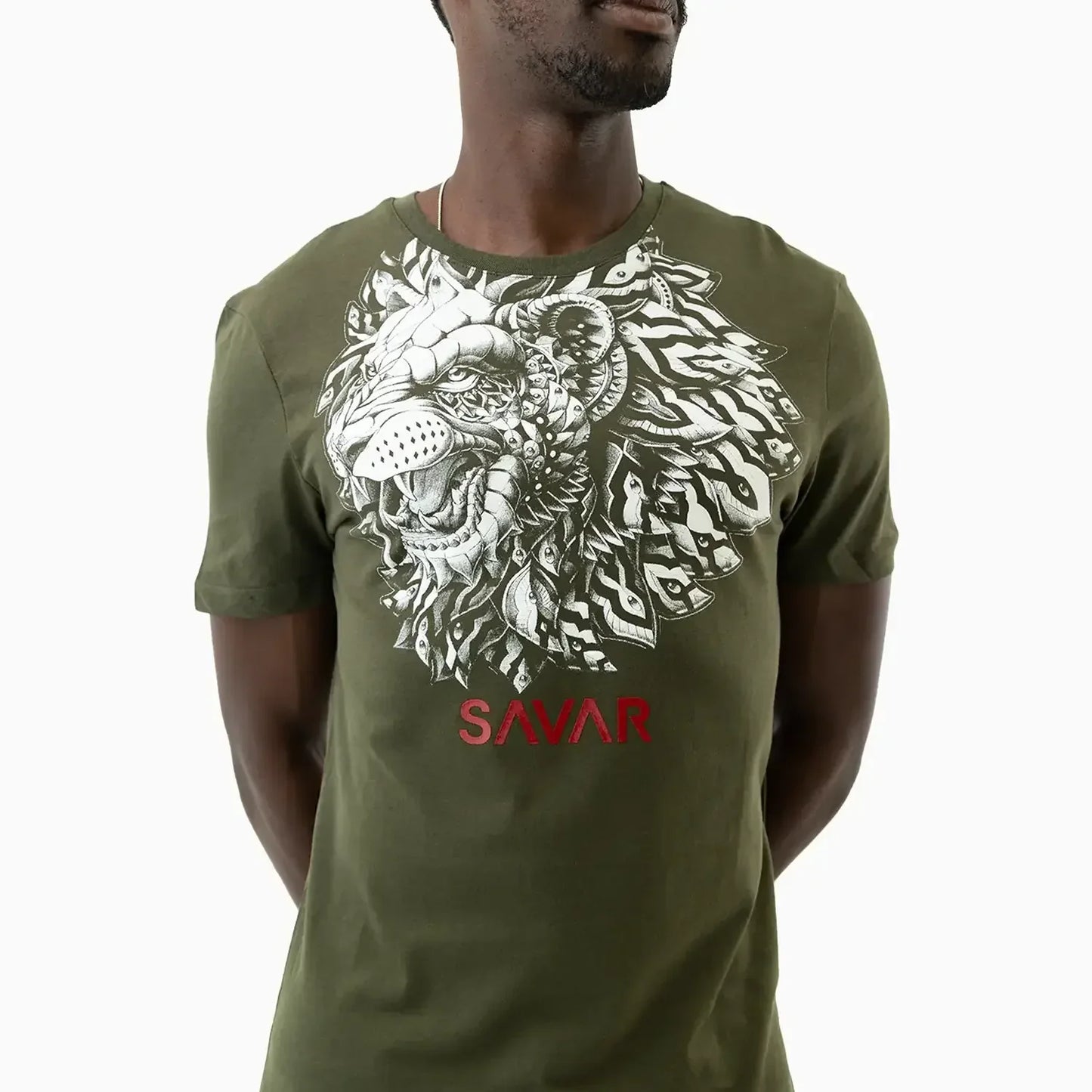 savar-mens-lion-graphics-crew-neck-t-shirt-stg1370-milgreen