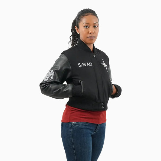 Women's Faded Wool Varsity Jacket