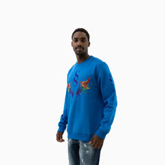 Men's Wings Graphic Royal Blue Sweatshirt